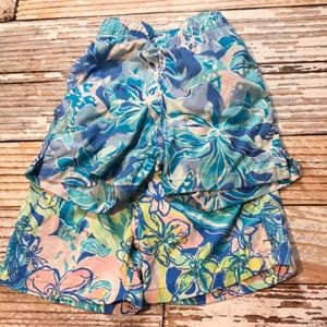 Two pairs of Lilly Pulitzer Boys Swim Trunks